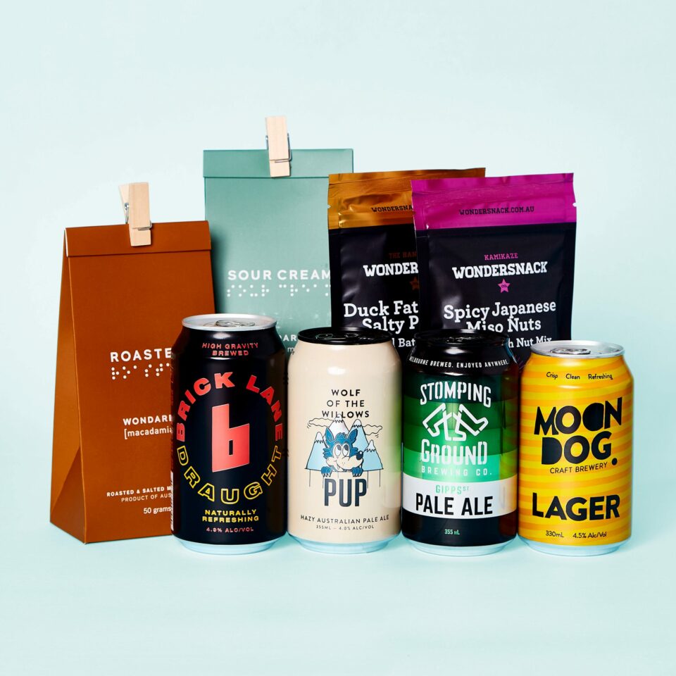 Beer and nut tasting gift box